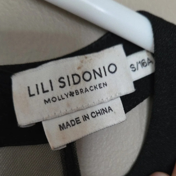 Lili Sidonio Black Shorts Romper With Cut Outs Zipper Back Size S - Picture 2 of 4